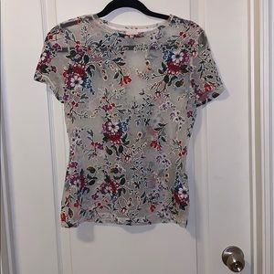 Sheer floral top
